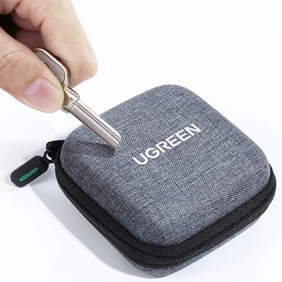UGREEN headphone Case Universele Koptelefoon Oplaadcase Hoes voor AirPods/Buds- Oordopjes Hoesje - Soft Case tas Cover Protector - Travel Beschermhoes - Reis Opberghoes Shell Beschermer Hoesje - Grijis 70577