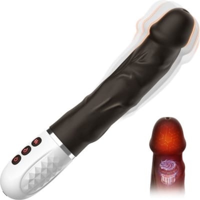 Bovista Stotende Buttplug - Stotende Dildo - Bewegende Dildo - Stotende Vibrator - Thrusting Dildo - Verwarmde Dildo - Voor Mannen - Zwart
