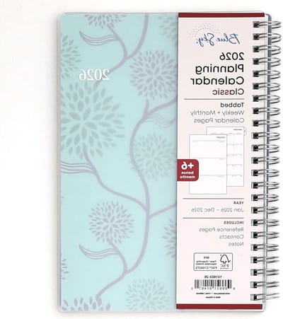 Planner Kalender - Agenda Organizer - Jaar Planning - Flexibele Hoes - 5 x 8 inch - Rue Du Flore