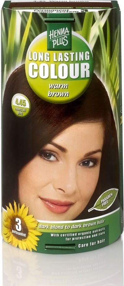 Hennaplus Long Lasting Colours 4.45 Warm Brown - Haarverf