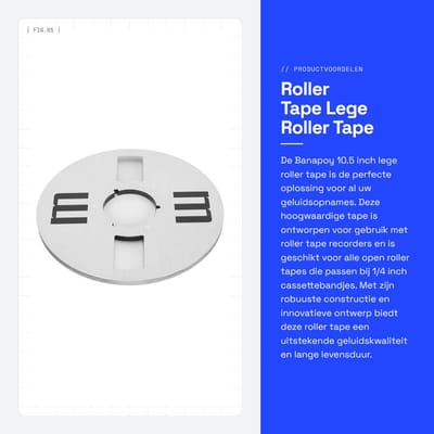 Dailygoods- Opnameband 10.5 inch - Lege Roller Tape - Aluminium Beugel - 4-Hole Design - Geluidsopname - Versterkte Duurzaamheid - Opnamebandrol