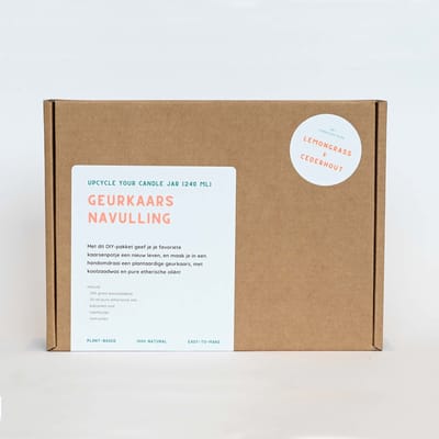 Navulling zelf kaarsen maken| 100% natuurlijke geurkaarsen maken met etherische olie | upcycle candle jars | eucalyptus + lavendel | raapzaadwas |refill candle | inhoud: 240 ml