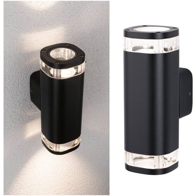 Wandarmaturen voor buiten Colum zeewater bestendig IP44 80x223 mm max. 2x20W 230V Antraciet Aluminium