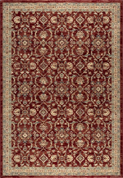 Rugsman Classico 057.0461.1464 Vloerkleed - 160 x 230 cm - Rood - Rechthoekig - Polypropylene - Eetkamer, Woonkamer, Slaapkamer - Bloemen - Klassiek
