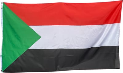 *** Grote Soedanese Vlag 90x150cm - Vlag Soedan - van Heble® ***