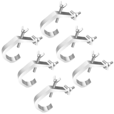 Dailygoods- Podiumlichtklemmen 6-delig - Heavy-duty Aluminiumlegering - Trussklemmen - Ophangvoorziening - Draagkracht 20 kg - Voor 30-52 mm Traverse - Traversklemmen