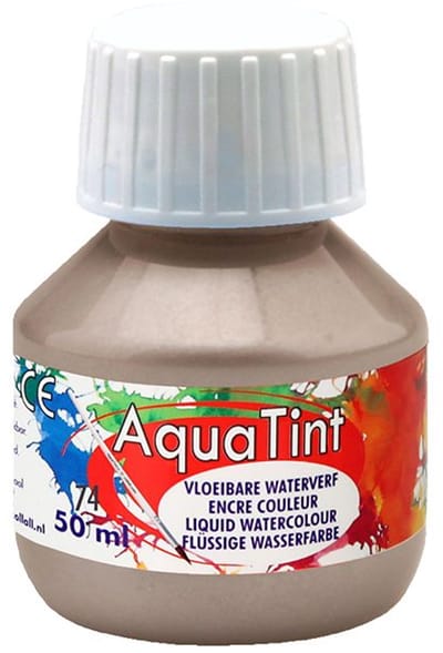 Collall waterverf aqua tint zilver - creatieve verf 50ml.
