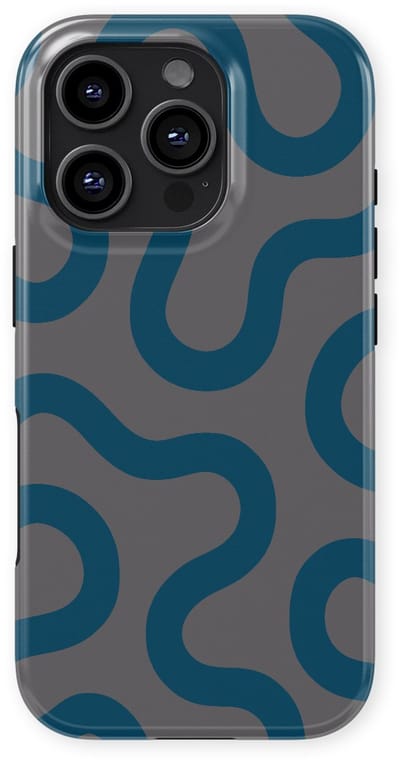 DripCase Motion Flow Tough Hoesje geschikt voor iPhone 16 Pro | Backcover met Mag | Trendy Design | Valbescherming | Shadow Waves