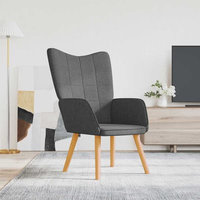 vidaXL - Relaxstoel - stof - donkergrijs