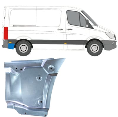 Reparatiepaneel achterspatbord voor Mercedes Sprinter 2006-2018 / Rechts