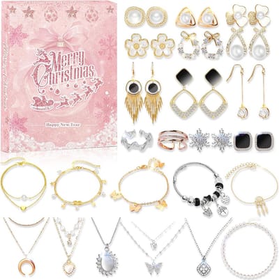 Adventskalender met kerstsieraden voor dames en meisjes - 24 verrassingen