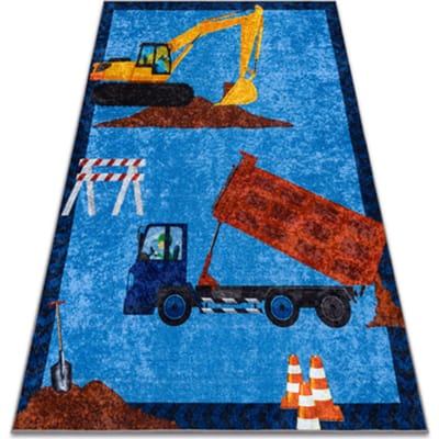 Kleden Rugsx JUNIOR 51827.803 tapijt wasbaar Vrachtwagen, graaf 80x150 cm