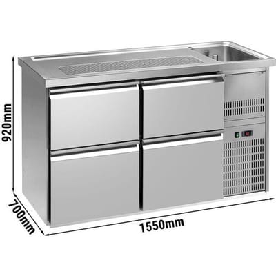 GGM Gastro Biertheke Premium PLUS - 1550x700mm - 4 Schubladen