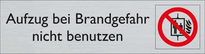 Pickup Route Alulook 165x44 mm - Aufzug bei Brandgefahr