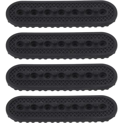 4 STKS Hoedverlenger Verlengaccessoires Siliconen 7 Gaten Snapback Band Baseballpet Verstelling black