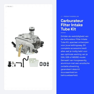 Dailygoods- Brandstoffilter Hoge Kwaliteit - Carburateur Kit - Brandstofleiding - Oliefilter - 2-Pakking - Geschikt voor 024/026 MS260