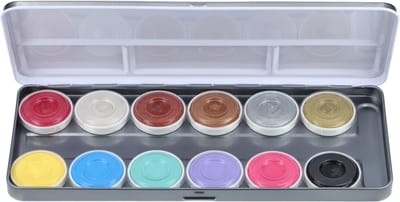Superstar Waterschmink Palet - Schimmer en Pastel - 12 kleuren