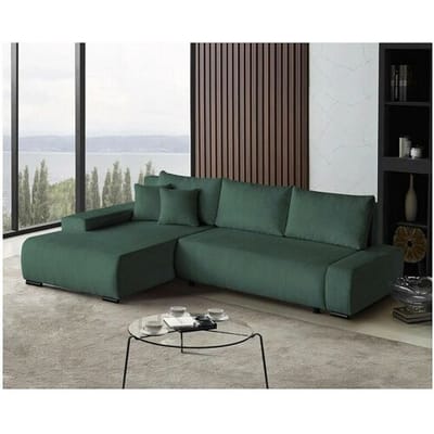 BeautySofa24 HOEKBANK Draco L Groen