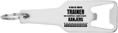 Akyol - ik ben de trotse trainer van de grappigste en leukste en beste kanjers flesopener - Trainer - sporters - cadeau - 105 x 25mm