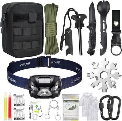 AHD® Noodpakket - Noodpakket Voor Thuis - Survival Kit - Zwart - 23cm x 20cm x 11cm