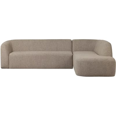 WOOOD Sloping Hoekbank Rechts - Polyester - Naturel - 77x225x87