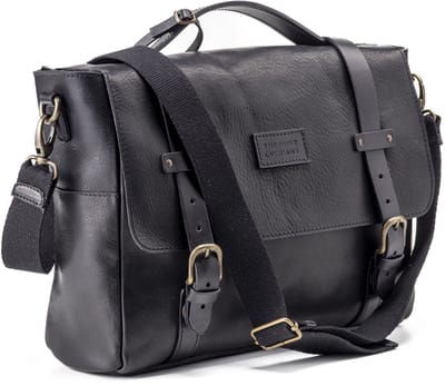 Leather Messenger Black