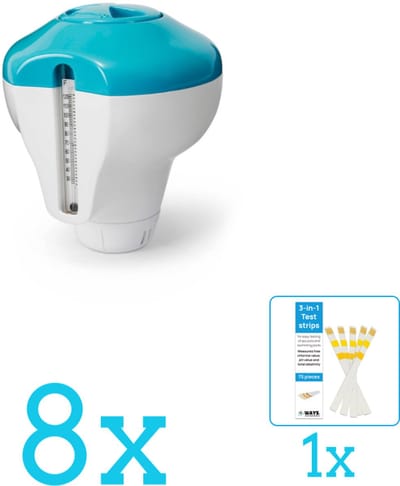 Intex Chloordrijver met thermometer - 29043NP - Volumebundel - Chloordrijver - 8-delig