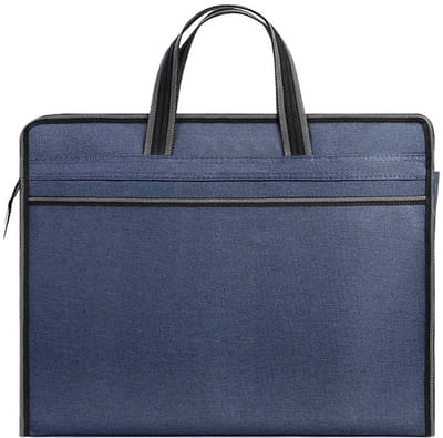 Grote tas met rits voor zakelijk gebruik - gemaakt van Oxford-stof - geschikt voor op kantoor - organizer voor zakelijke documenten - documententas - geschikt voor zakenreizen -38*30*8cm-Blauw