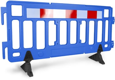 Rubbermagazijn - Kunststof hek - Blauw - Afmeting = 200 x 100 cm - Afzethek