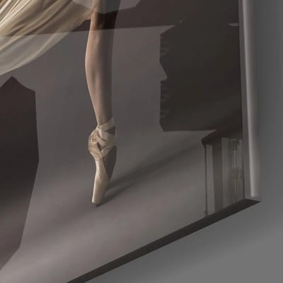 Glasschilderij - Ballerina - Wanddecoratie - 60x60 cm