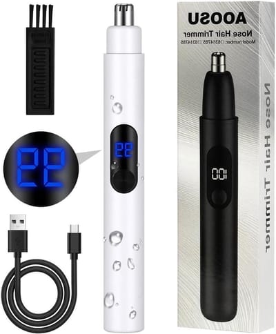 Neus en oor trimmer - Gezichtshaar trimmer - Verzorgd uiterlijk - USB oplaadbaar - Compact ontwerp - Zwart