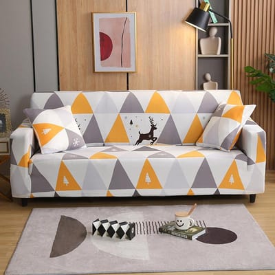 Gedrukte Bankhoes Hoge Stretch Bankhoezen voor Woonkamer Antislip Bankhoes Huisdiervriendelijke Meubelbeschermer 1pc1-seat 90-140cm