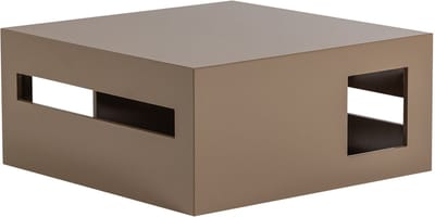 vtwonen Modern Salontafel - MDF/Hout - Hoogglans Zand/Bruin - 40x88x88 cm