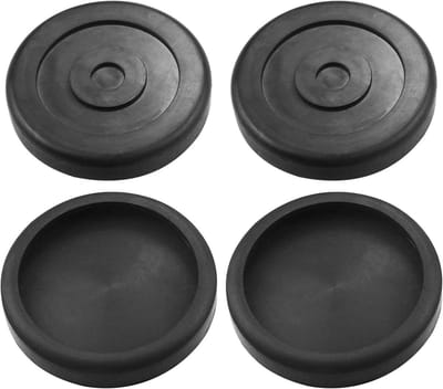 Rubberen Arm Pads - Set van 4 - Auto Hefbrug - Slip-on Ontwerp - 5 Inch Diameter - Zwart