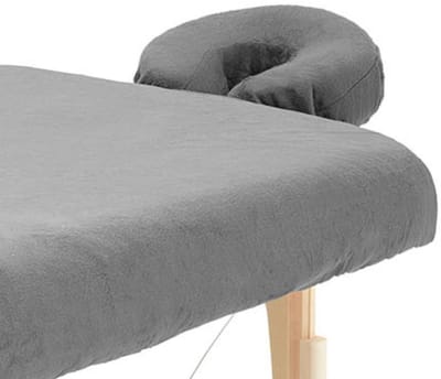 ZenGrowth® Serenza Microvezel Hoeslaken Massagetafel Grijs – Inclusief Hoofdsteunhoesje – Zijdezacht & Sneldrogend – 280 gram/m² – Lengte 180-190 cm – Breedte 70-80 cm – Stretch Materiaal