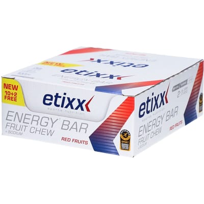Etixx Energy Bar Fruit Chew Red Fruits | Energiereep | Rodevruchtensmaak | 12x38g