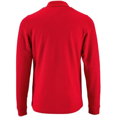 SOLS Heren Perfecte Lange Mouw Pique Polo Shirt (Rood)