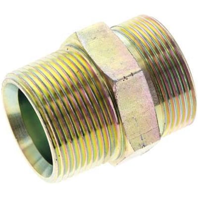 UN 1-11/16''-12 x 1 1/4'' NPT Verzinkt Stalen Borstnippel ORFS 250 Bar - Hydrauliek - FL2S-M-EZ-111U-114N-O