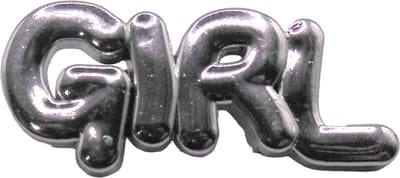 Broche kinderen zilver - girl