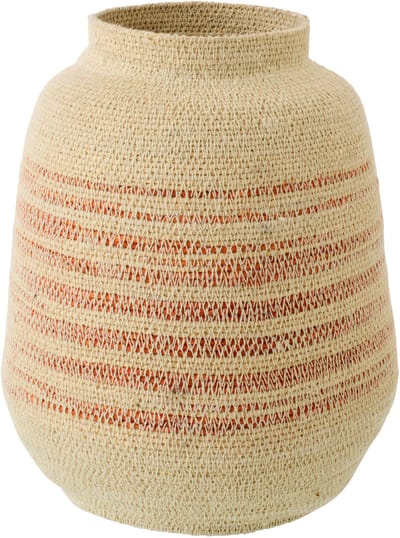 J-Line mand Gestreept - zeegras - naturel/oranje