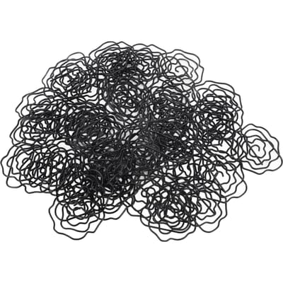 50 pcs Clips Papier Mignons en Forme de Rose Décoratifs en Métal avec Boîte de Rangement pour École Bureau noir