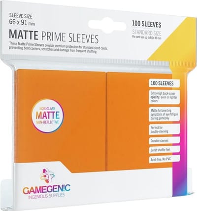 Gamegenic - Prime Sleeves Matte Orange 100x