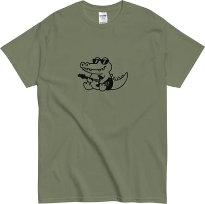 Muziekliefhebber T Shirt - Dames Heren - Humoristisch en Schattig - Khaki Groen - S