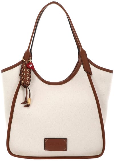 DKNY schoudertas Mari Tote Bag Natural / Saddle beige