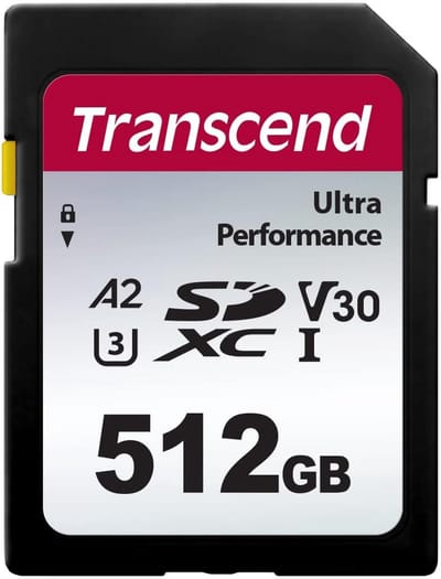 512GB SDXC Kaart UHS-I U3 A2 Ultra Snelheid