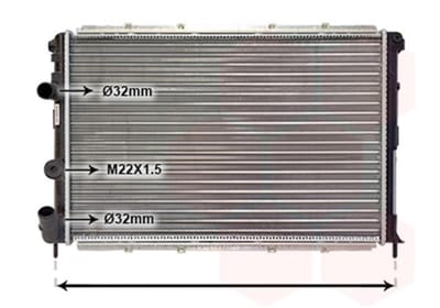 Van Wezel - RADIATOR VOOR RENAULT MEGANE 1995-1999 7700838133