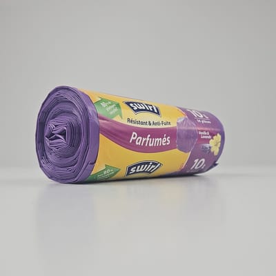 Swirl Pedaalemmerzakken Geparfumeerd Vanille & Lavendel met Trekband 10 liter - 24 x 14 stuks - Voordeelverpakking XXL