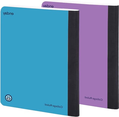 Schrift College - Lijntjesboek Notitieboek - Notities Maken - Stevige Kaft - 100 Vel - Blauw Paars