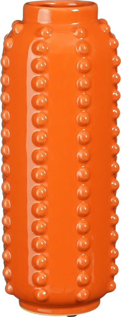 Mica Decorations Bloemenvaas - boaz - gebobbeld - oranje - 30 x 11 cm