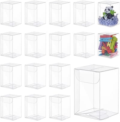 Dailygoods- Geschenkdozen 100 stuks - Doorzichtige PVC - Transparante Verpakking - Bruiloft/Feest - Snoep/Cupcakes - 4 x 4 x 6 cm - Verpakkingen
